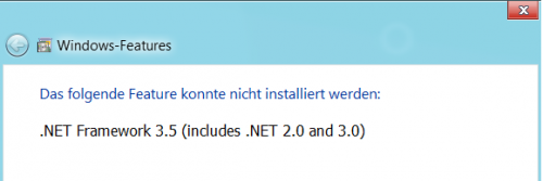Win8 .Net 3.5 installation - Error Header